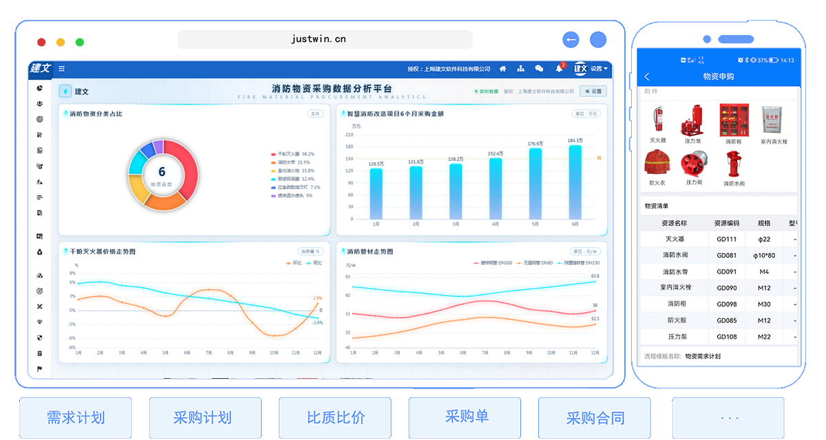消防工程项目管理软件_智慧消防施工进度成本合同管控系统